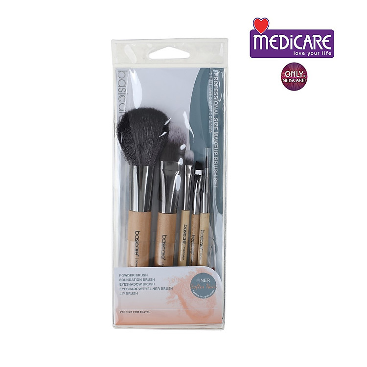 0131755 Bộ Cọ Trang Điểm BASICARE 1961 5 cái