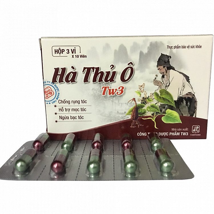 Thực phẩm chức năng: Hà Thủ Ô TW3 ngăn ngừa bạc tóc và giảm gãy rụng tóc.