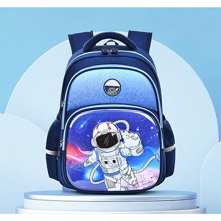 Balo chống gù cho bé đi học tiểu học form hộp đứng nhiều ngăn vải oxford cao cấp chống nước 18-151