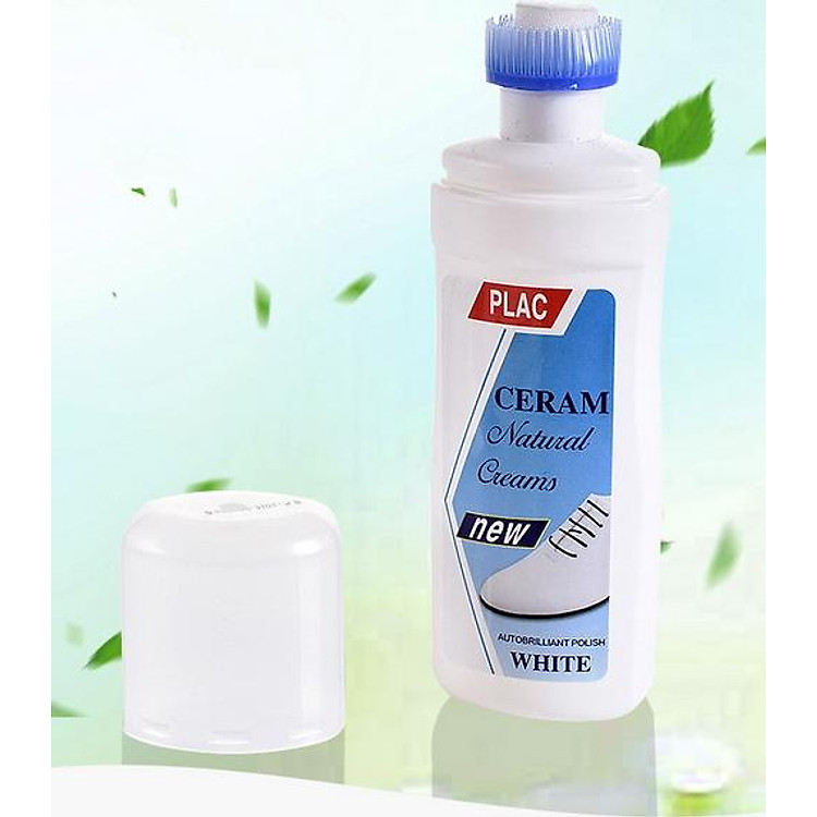 Chai xịt trắng giày Plac kèm đầu cọ, tẩy trắng giày nhanh chóng, tiện dụng