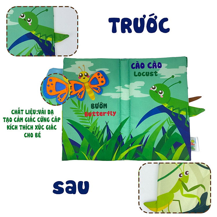Mua Sách Vải Tương Tác Đoán Đuôi Côn Trùng Chính hãng Giá tốt - Hình ảnh 4