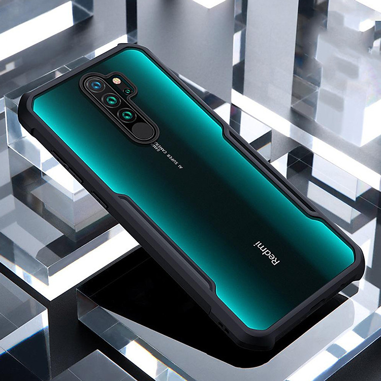 Ốp lưng chống sốc cho Xiaomi Redmi Note 8 Pro, mặt lưng trong viền nhựa TPU dẻo màu XUNDD