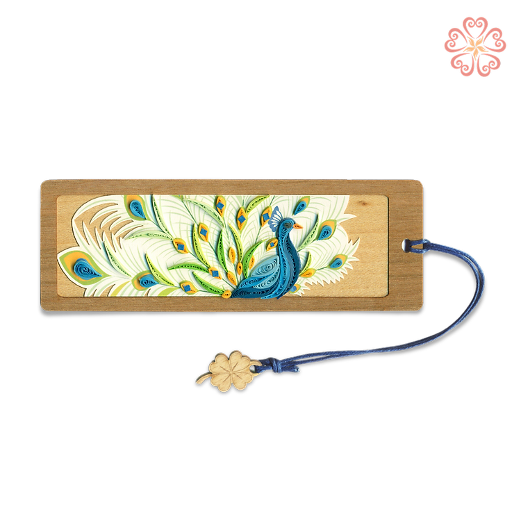 Bookmark Giấy Xoắn Nghệ Thuật - Chim Khổng Tước - Peacock - Animals - Việt Net - VN6BM412135NN