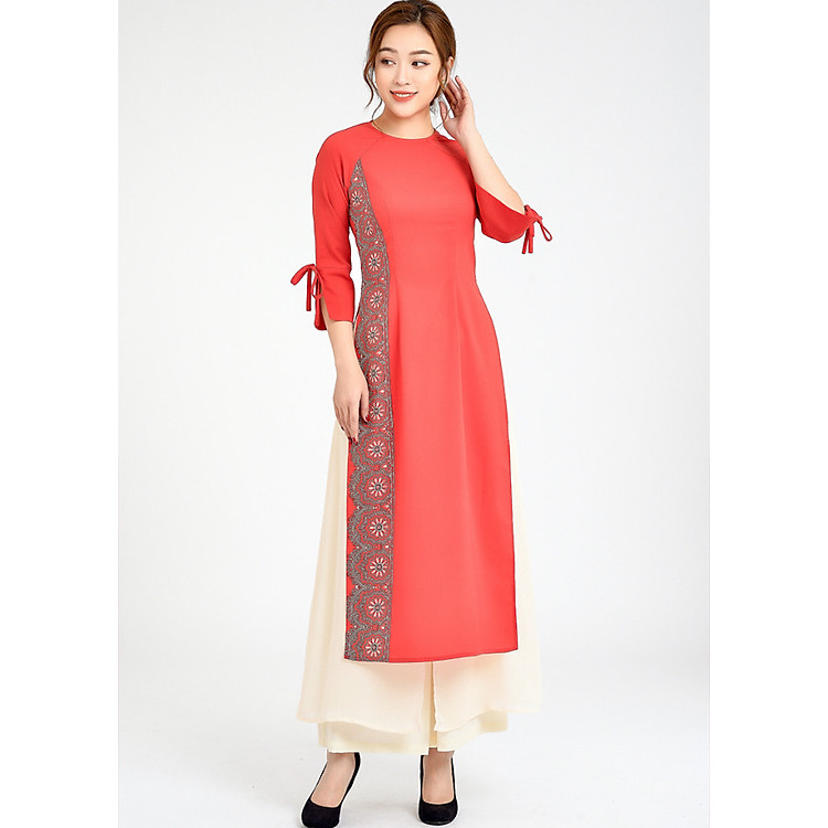 Áo dài tay loe, xẻ Lamer L61A18Q030-F2418 (Đỏ)
