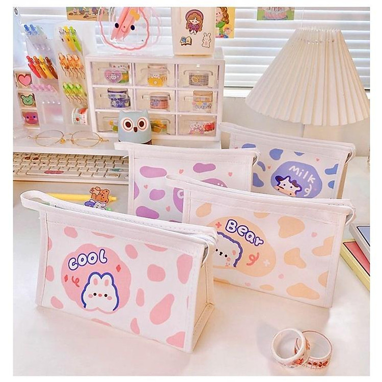 Túi Tam Giác Họa Tiết Bò Sữa Đáng Yêu