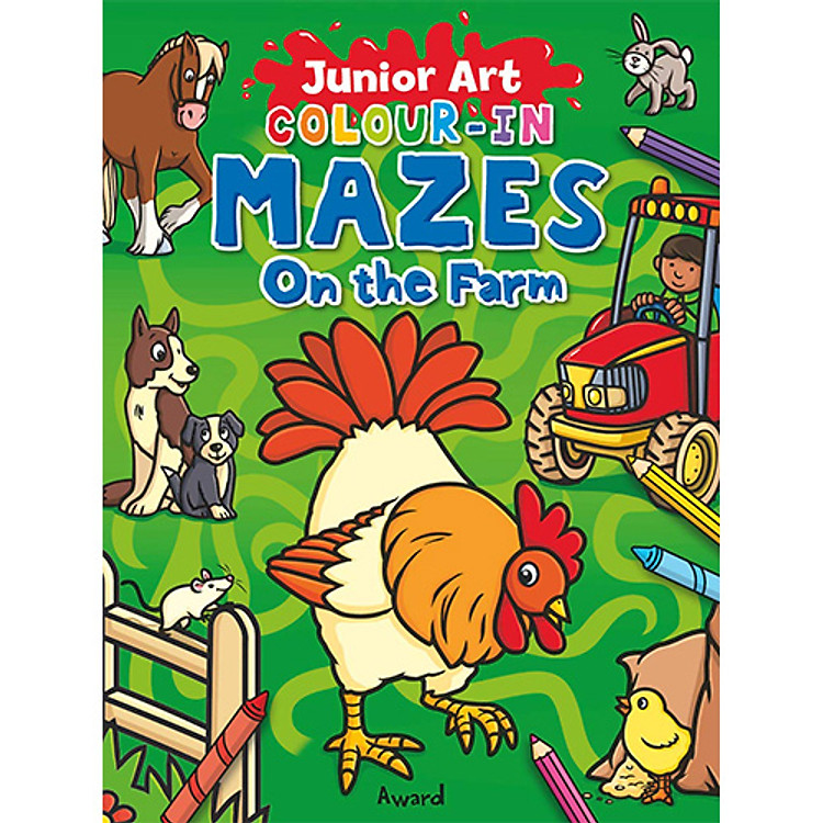 Junior Art Colour-in Mazes: On the Farm