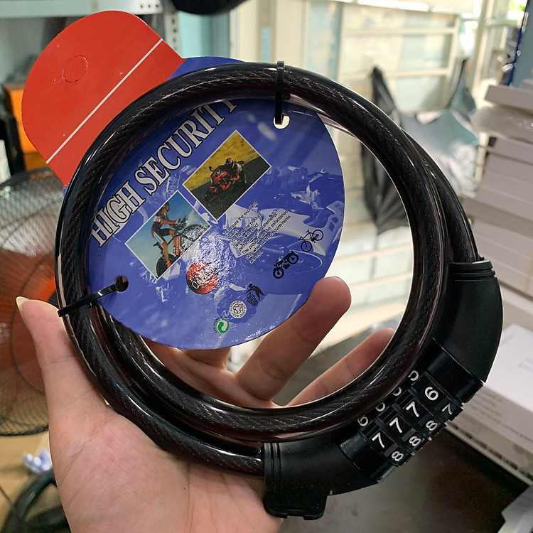 Khóa mật mã 4 số dây dài 80cm an toàn - tiện dụng