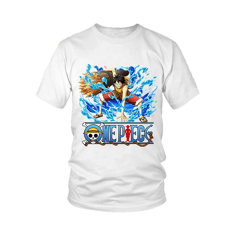 Áo thun One Piece Luffy Mẫu 8 (Trắng)