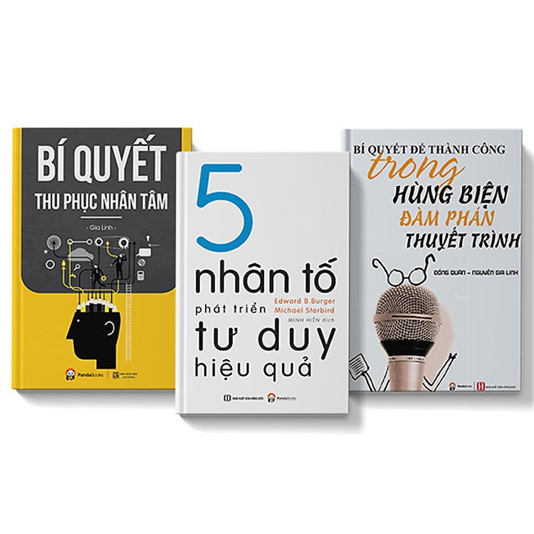 Combo 3 cuốn sách 5 nhân tố phát triển tư duy hiệu quả + Bí quyết thu phục nhân tâm + Bí quyết thành công trong hùng biện, đàm phán, thuyết trình