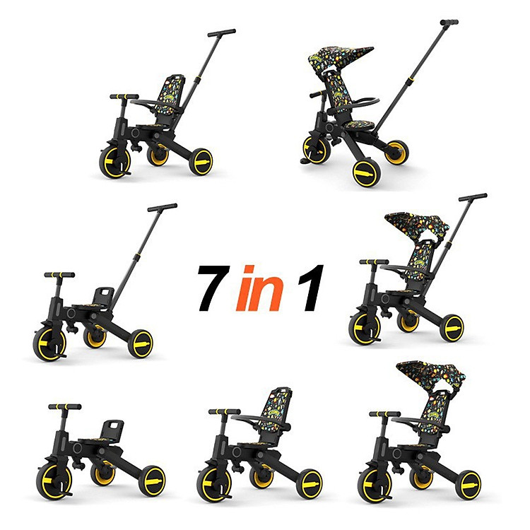 Xe đạp 3 bánh gấp gọn Seebaby SL1688 Chính hãng Giá tốt - Hình ảnh 3