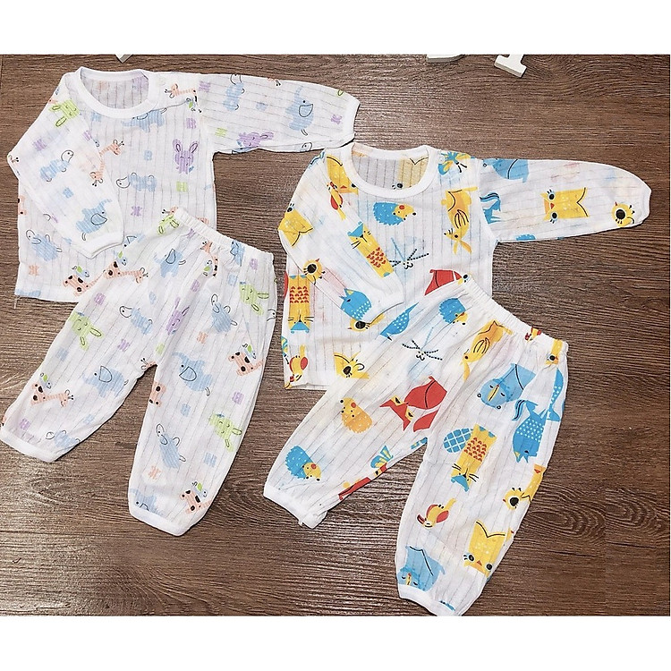 Combo 02 bộ cotton giấy dài tay