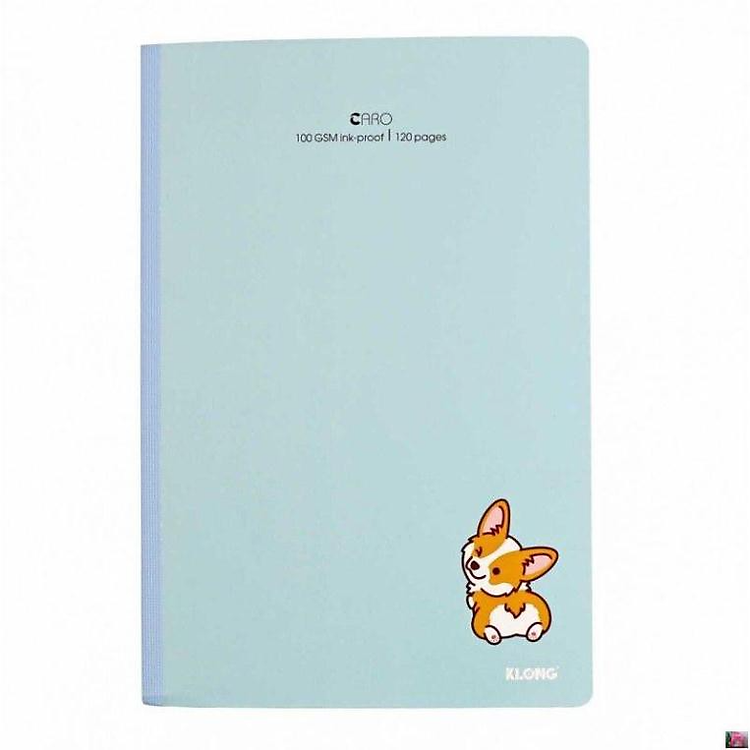 Vở may dán gáy Caro B5 (120 trang) – xanh dương