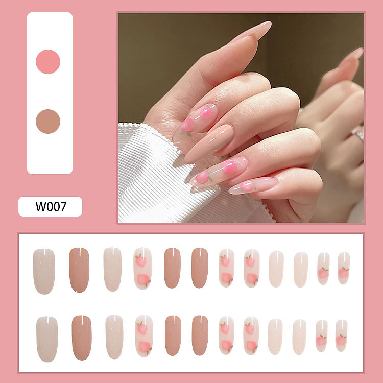 Bộ 24 móng tay giả W007 (Kèm keo+ dũa móng tay+ miếng dán móng tay)