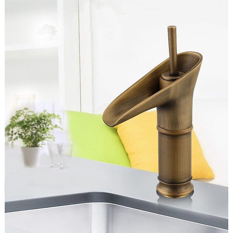Vòi Nước Lavabo Đồng Thau Cổ Thấp 027