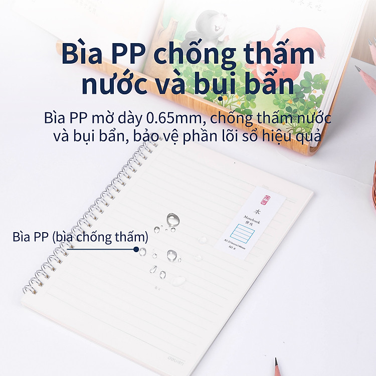 Sổ Tay Ghi Chép Bìa Nhựa Khổ A5 Deli (60 trang) - Ảnh 5