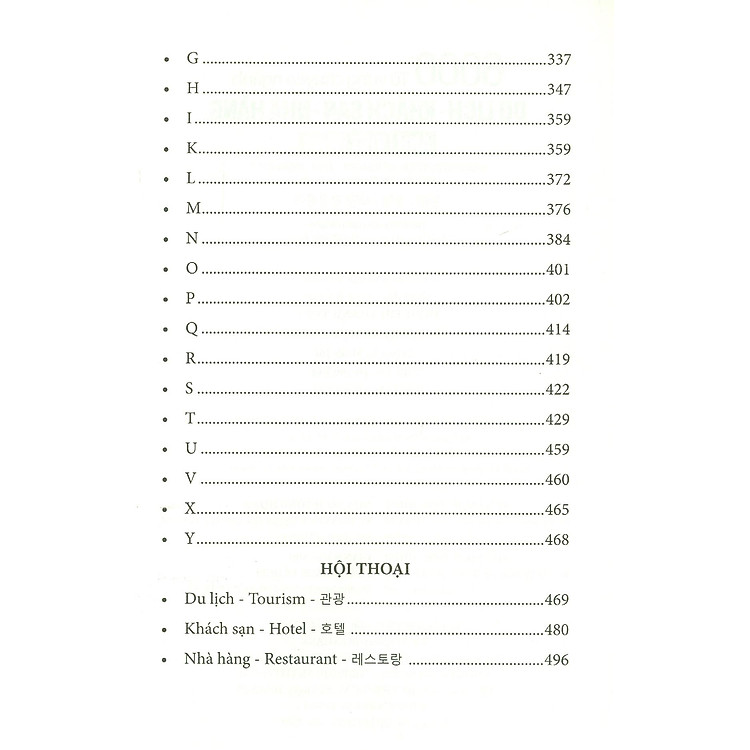 6000 Từ Vựng Chuyên Ngành Du Lịch-Khách Sạn-Nhà Hàng (Anh-Việt-Hàn) - Ảnh 7