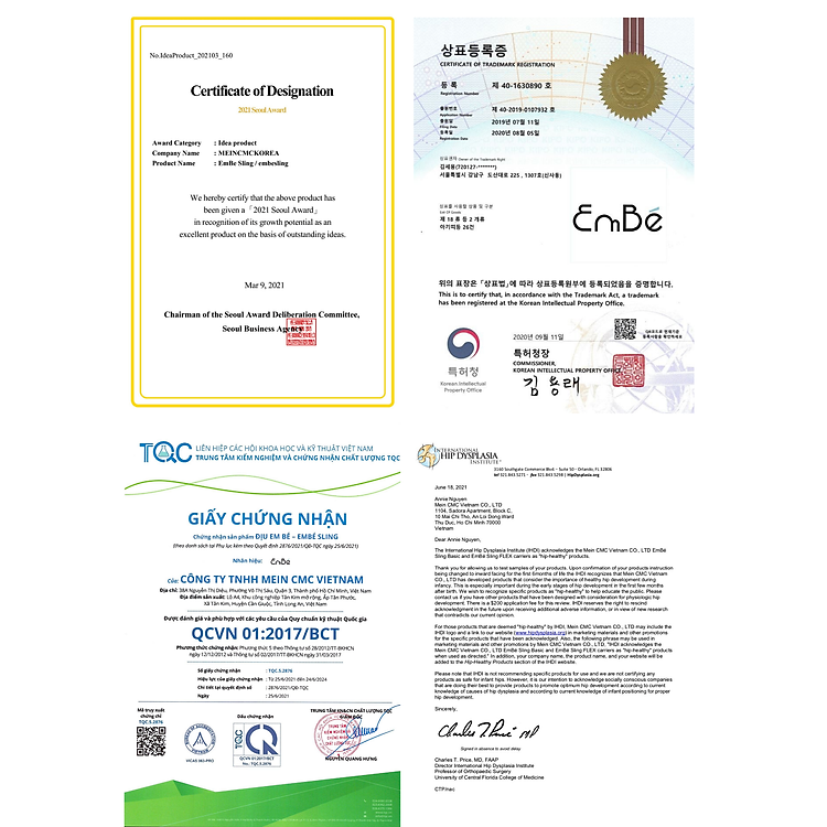 Mua Địu vải EmBé Sling cho bé sơ sinh Chính hãng Giá tốt - Hình ảnh 3