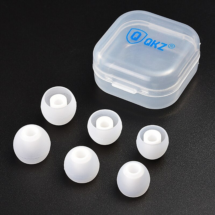 Bộ 3 cặp típ silicon cho tai nghe QKZ - Có hộp đựng tiện dụng - Hàng chính hãng