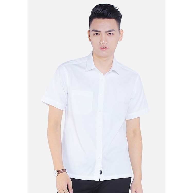 Áo Sơ Mi Nam Cộc Tay Aligro ALG-C0100 - Trắng