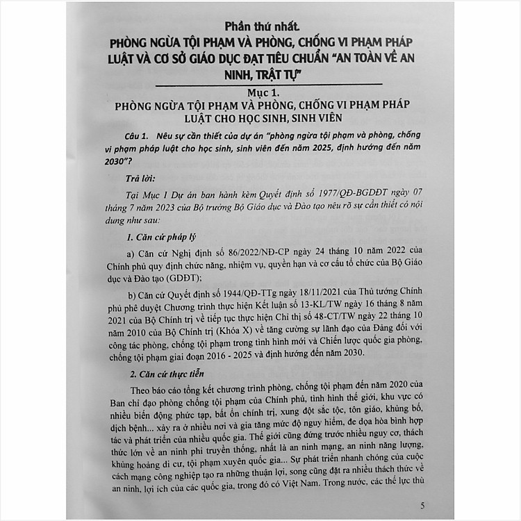 375 Câu Hỏi Đáp Về Phòng Chống Vi Phạm Pháp Luật Thường Gặp Đối Với Trẻ Em, Học Sinh, Sinh Viên Trong Nhà Trường - Ảnh 3
