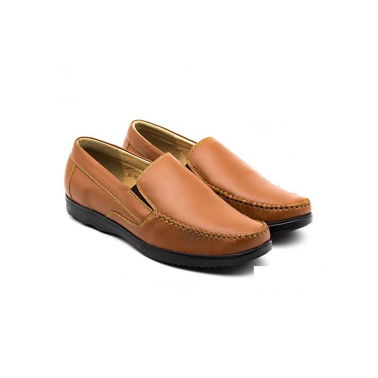 Giày mọi da bò thật màu vàng bò đẳng cấp VO Shoes_AB805