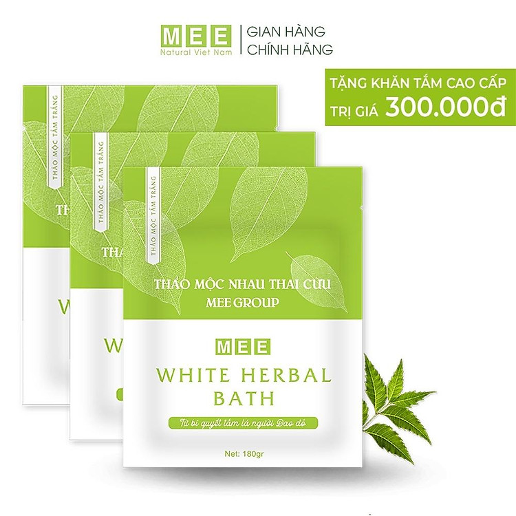 Tắm Trắng Nhau Thai Cừu - Combo 3 tắm trắng MEE NATURAL