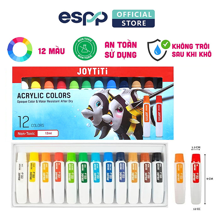 Hộp màu acrylic JOYTITI (12 màu)