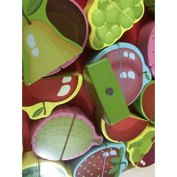 BỘ CẮT HOA QUẢ GỖ CHO BÉ Chính hãng Ưu đãi - Hình ảnh 2