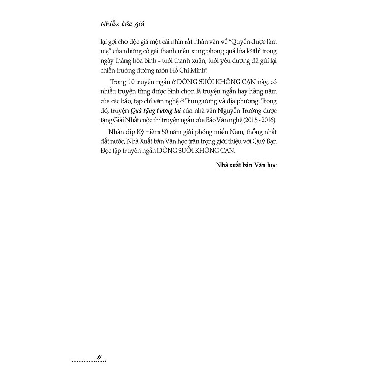 Dòng Suối Không Cạn (Tập truyện ngắn) - Ảnh 5