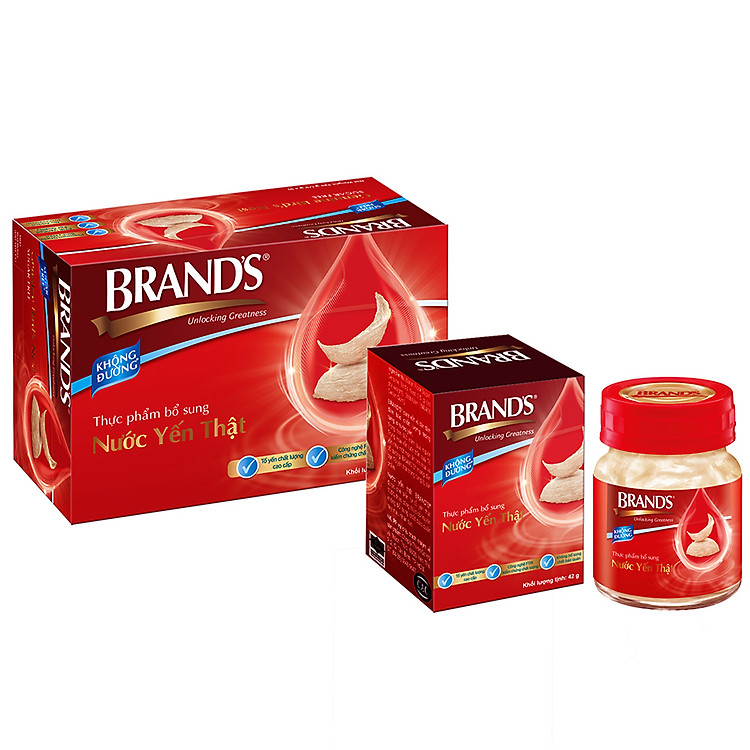 Lốc 6 Hũ Tổ Yến Không Đường Brand's (252ml)