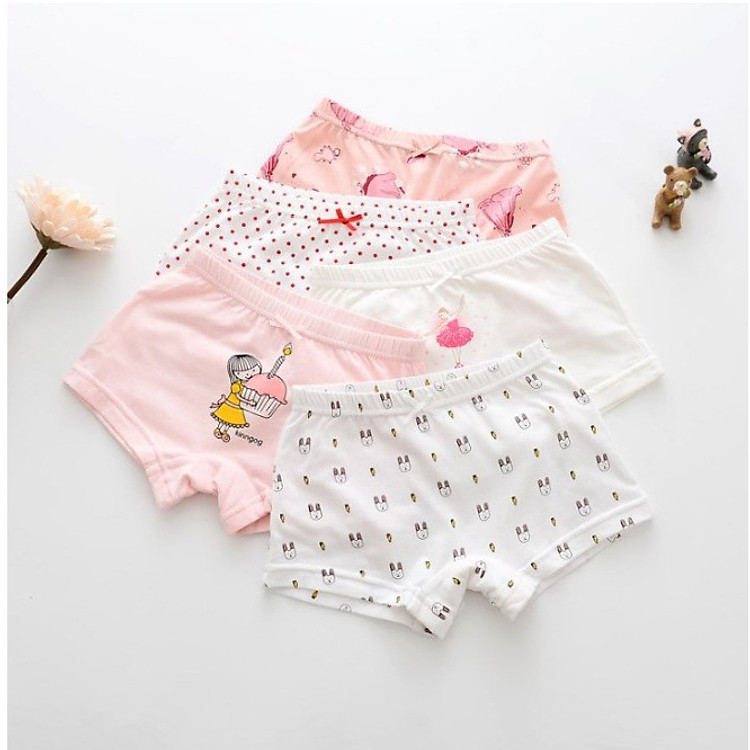 Set 5 quần quần lót đùi cho bé gái (hàng 100% coton ) hình bánh kem