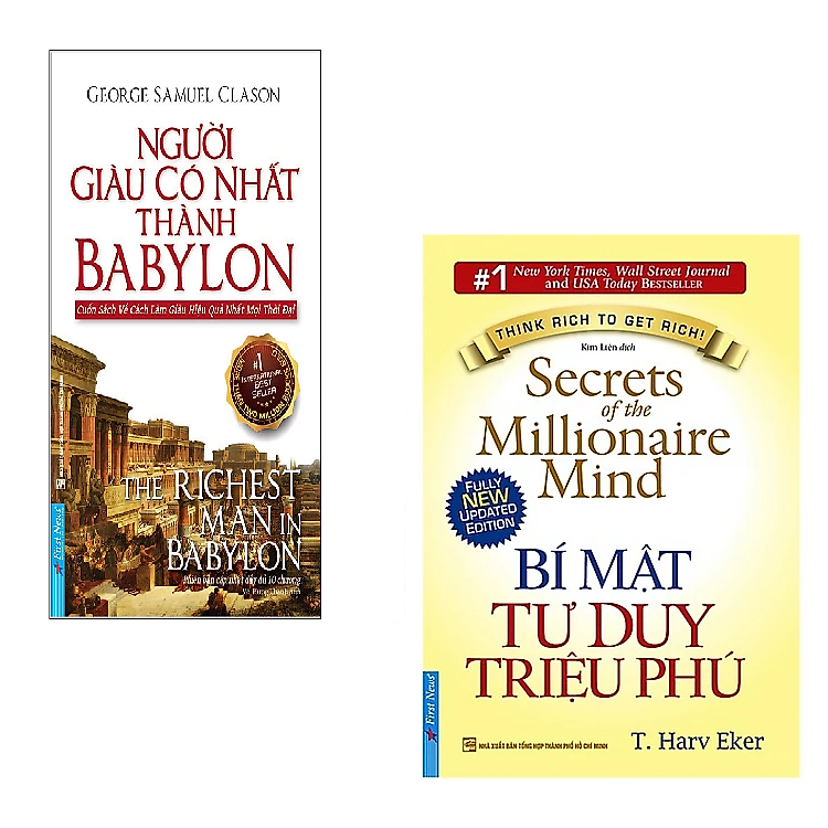 Combo 2 Cuốn Bài Học Kinh Doanh Hay Nhất Giúp Bạn Thành Công: Người Giàu Có Nhất Thành Babylon (Tái Bản 2019) + Bí Mật Tư Duy Triệu Phú (Tái Bản 2019) / Tặng Kèm Bookmark Happy Life