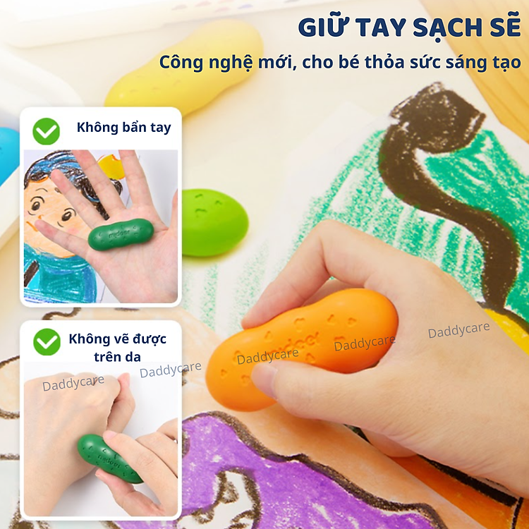 Mua Bộ 8 Màu Sáp Lụa Hạt Đậu Mideer Chính hãng Giá rẻ - Hình ảnh 4