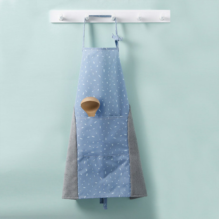 Tạp dề cao cấp I Love Cooking cotton có phần vải mịn bên sườn để lau tay