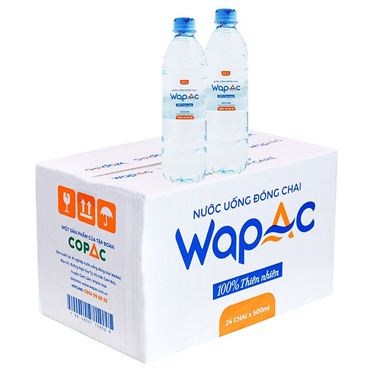 Nước uống tinh khiết Wapac 500ml 24 chai/thùng