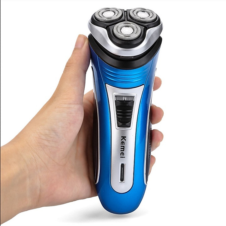 Máy Cạo Râu 3 Lưỡi Chuyên Nghiệp Máy Cạo Sạch Không Đau Có Thể Cạo Râu Khô và Dùng Nước KM2801