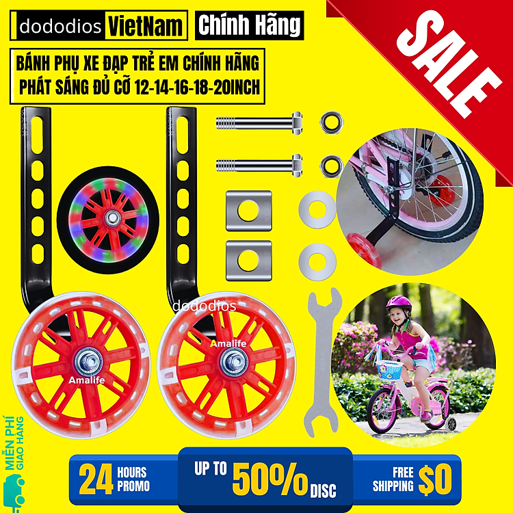 Bánh phụ xe đạp trẻ em DoDoDios Chính hãng Giá rẻ - Hình ảnh 3