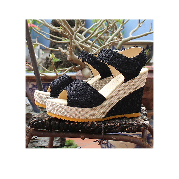 Giày đế xuồng phối ren nữ cao cấp 9 phân full size full box có ảnh thật V68