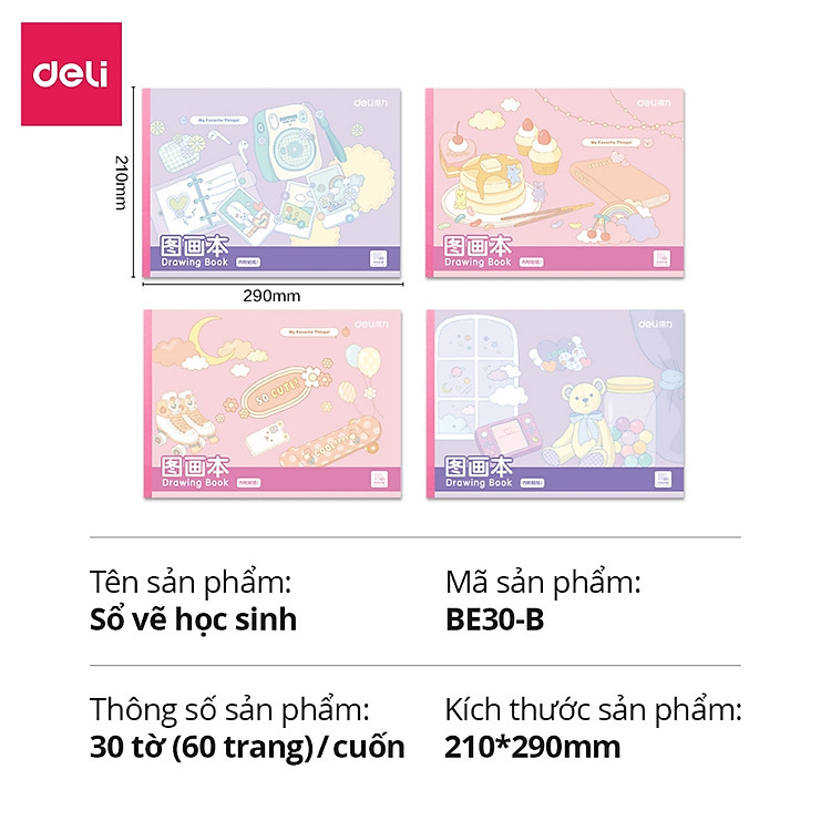 Vở Vẽ Học Sinh A4 Deli (60 trang) - Ảnh 7