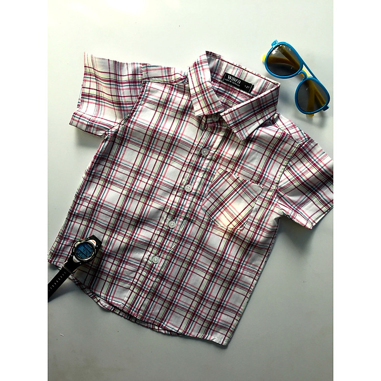 COMBO 3 ÁO SƠ MI TRẺ EM WINFA 100% COTTON - 3 MÀU NGẪU NHIÊN
