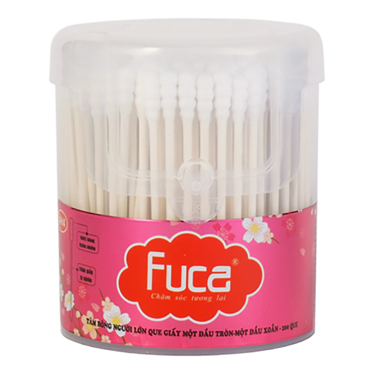 Tăm Bông Người Lớn Que Giấy Fuca - Ah4 180g (Hộp 200 Que)
