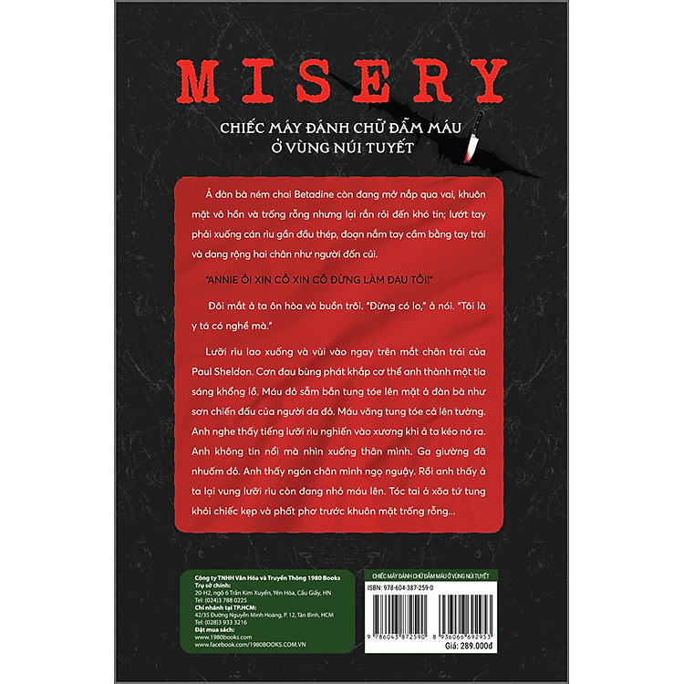 Misery - Chiếc Máy Đánh Chữ Đẫm Máu Ở Vùng Núi Tuyết - Ảnh 2