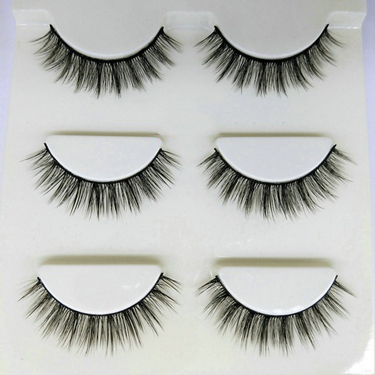 Lông mi giả lông chồn 3 Fashion Eyelashes 3 Faux-Cils 3D 1 bộ 3 cặp