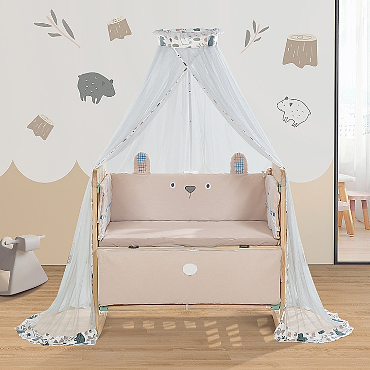 Màn Cũi Cho Bé - Bao Phủ Toàn Cũi, Điều Chỉnh Độ Cao, Dễ Dàng Di Chuyển, Thoáng Mát