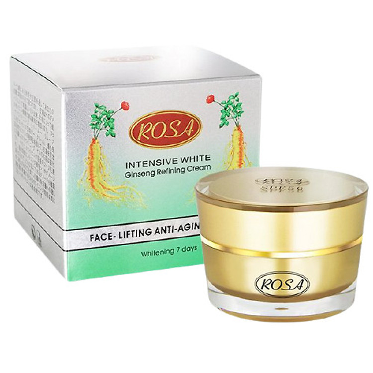 Kem ROSA Nhân Sâm Đỏ - ROSA INTENSIVE WHITE GINSENG REFINING CREAM 20G - Làm Trắng - Giảm Thâm Nám - Chống Lão Hoá