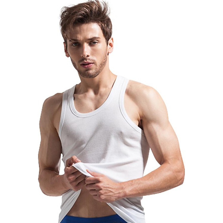 Áo Thun Ba Lỗ Nam 100% Cotton Seven Wolves (SEPTWOLVES) 98702 - Trắng (Size XXL)
