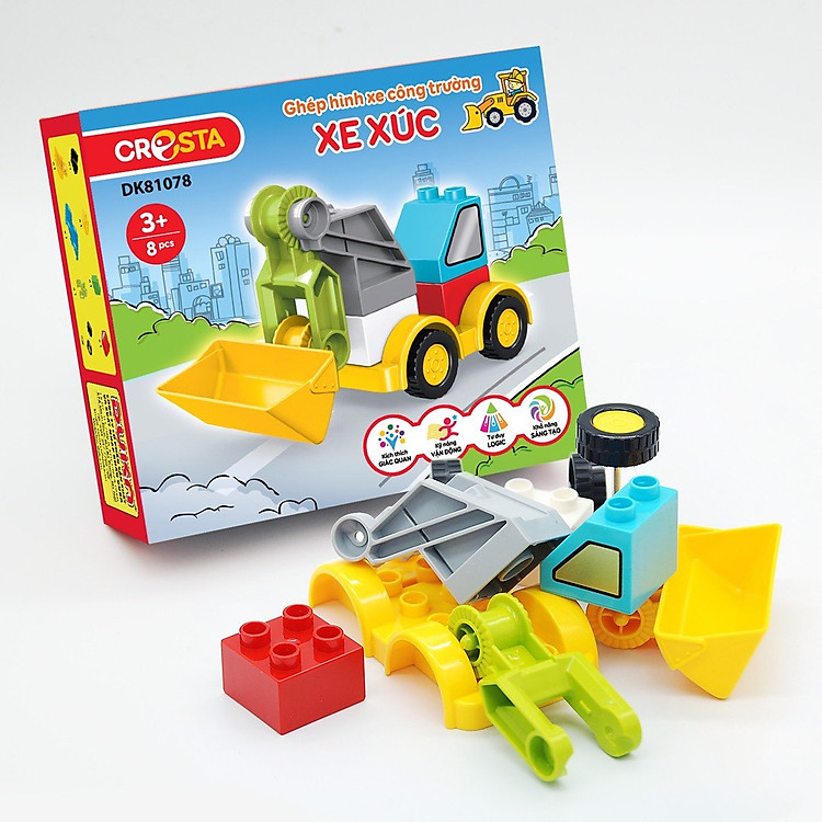 Tìm mua tại Avakids: Ghép hình xe công trường - DK81078 - Ngập tràn khuyến mãi