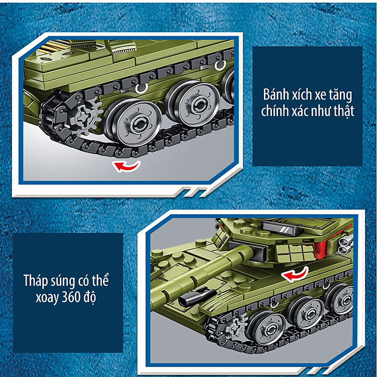 Đồ chơi lắp ráp xe Tank cho trẻ Chính hãng Giá rẻ - Hình ảnh 5