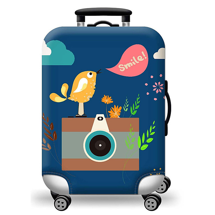 Túi bọc bảo vệ vali -Áo vỏ bọc vali - Chim và máy ảnh