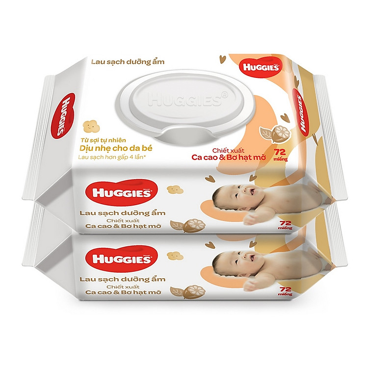 Combo 2 gói Khăn giấy ướt HUGGIES Tiết kiệm